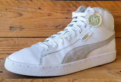 Puma Fur Lined Mid Leather Trainers UK10/US11/EU44.5 364977-02 White/Grey