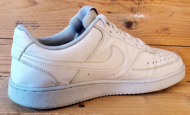 Nike Court Vision Low Leather Trainers UK8.5/US9.5/EU43 DH2987-100 Triple White