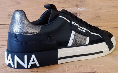 Dolce and Gabbana DG Roma Low Leather Trainers UK9/US9.5/EU43 CS1863 AO223 Black
