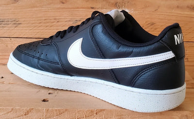 Nike Court Vision Low Leather Trainers UK10/US11/EU45 DH2987-001 Black/White