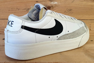 Nike Blazer Platform Low Leather/Suede Trainers UK6/US8.5/EU40 DJ0292-101 White