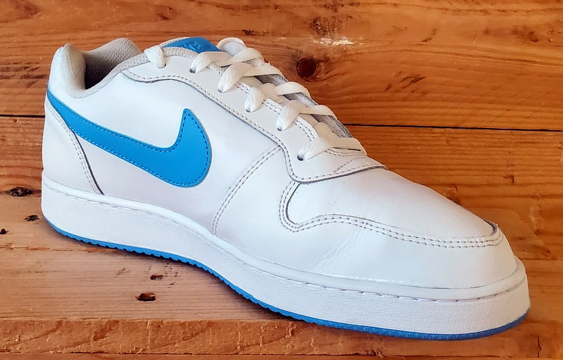 Nike Ebernon Low Leather Trainers UK9.5/US10.5/EU44.5 AQ1775-102 White/Blue