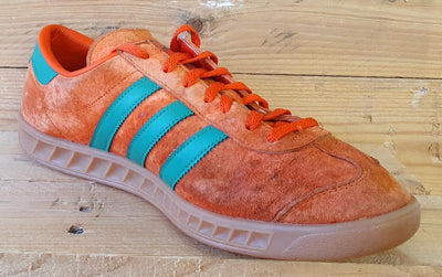 Adidas Originals Hamburg Low Suede Trainers UK8.5/US9/EU42.5 H00447 Orange/Green