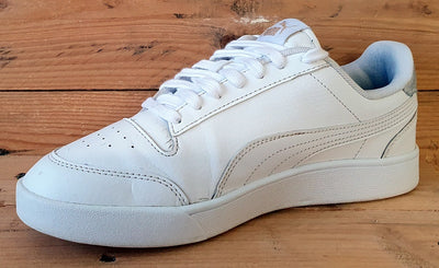 Puma Shuffle Low Leather Trainers UK7/US8/EU40.5 309668-08 White/Gold