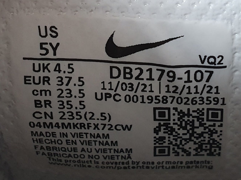 Nike Dunk High Leather Trainers UK4.5/US5Y/EU37.5 DB2179-107 Summit White/Grey