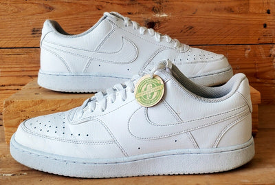 Nike Court Vision Low Leather Trainers UK9/US10/EU44 DH2987-100 Triple White