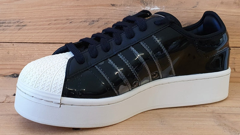 Adidas Superstar Bold Low Pleather Trainers UK7.5/US9/E41 FW8423 Black Off White