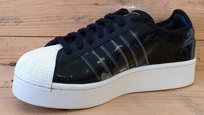 Adidas Superstar Bold Low Pleather Trainers UK7.5/US9/E41 FW8423 Black Off White