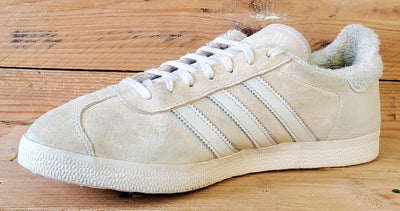Adidas Gazelle Low Suede Trainers UK8.5/US9/EU42.5 EE5501 Ecru Tint/White
