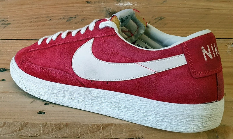 Nike Blazer Low PRM Leather Trainers UK10/US11/EU45 538402-602 Red/White