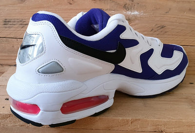 Nike Air Max 2 Suede/Textile Trainers UK9.5/US10.5/E44.5 AO1741-103 White/Purple