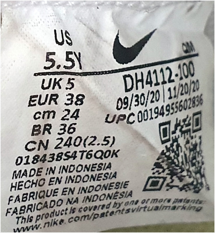 Nike Blazer Mid 77 Leather Trainers UK5/US5.5Y/E38 DH4112-100 White/Light Zitron