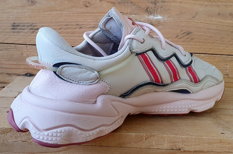 Adidas Ozweego Low Leather Trainers UK8/US9.5/EU42 EE5719 Icy Pink Trace Maroon