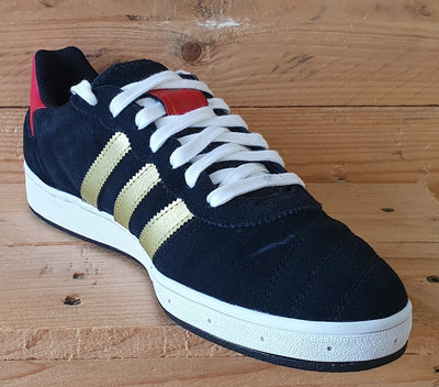 Adidas Etrusco Low Suede Trainers UK7/US7.5/EU40.5 D68934 Black/Gold/White