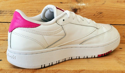 Reebok Club C Double Low Leather Trainers UK7/US9.5/EU40.5 FY1074 White/Pink