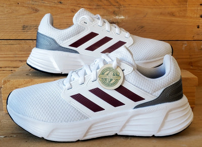 Adidas Galaxy 6 Low Textile Trainers UK8/US8.5/EU42 IE8136 Cloud White/Red