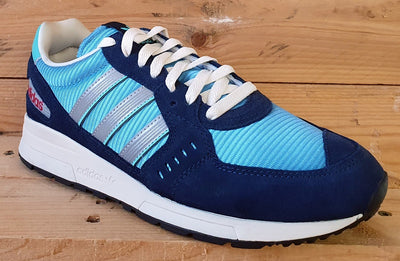 Adidas Isambard Low Textile/Suede Trainers UK7/US7.5/E40.5 GW5386 Blue/Silver