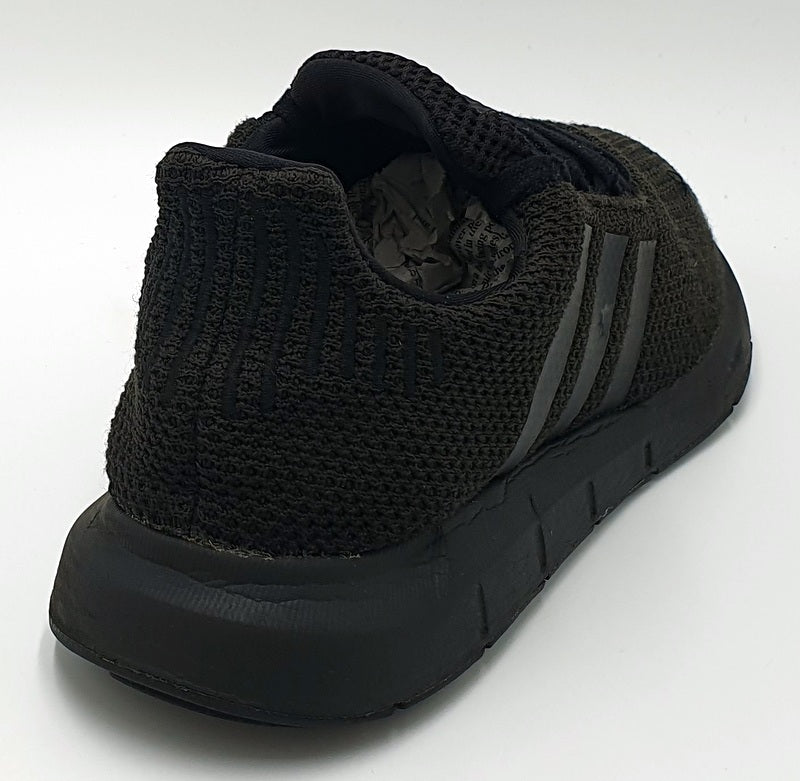 Adidas Swift Run Low Textile Trainers AQ0863 Triple Black UK7.5/US8/EU41