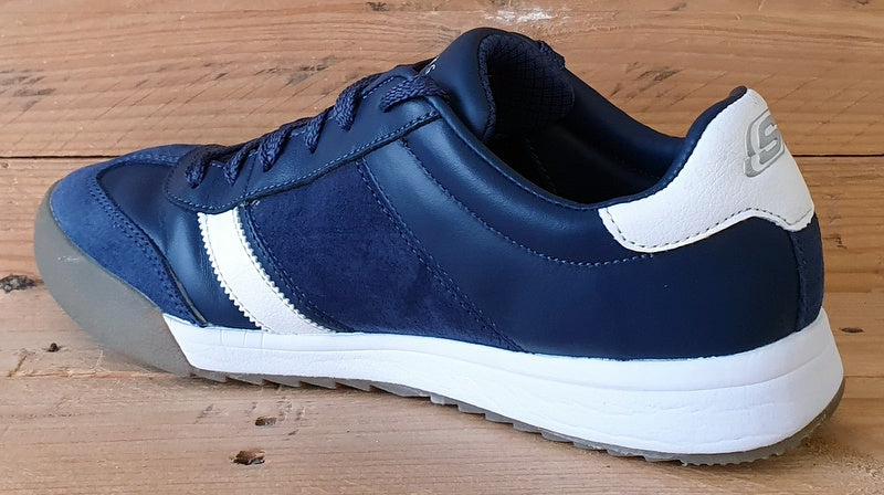 Sketchers Zinger Scobie Low Leather/Suede Trainers UK7/US8/EU41 SN 52322 Navy