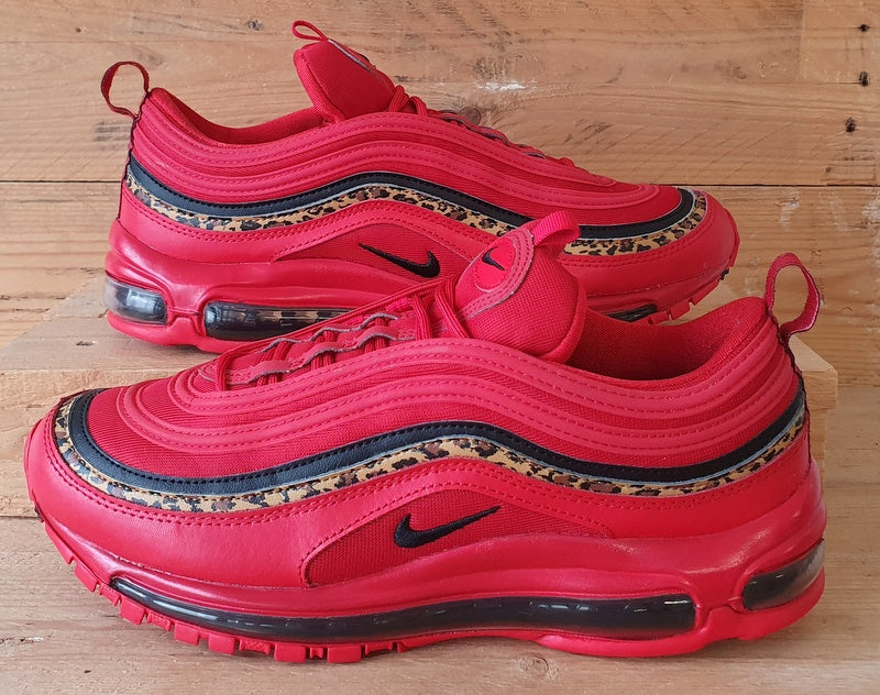 Nike Air Max 97 Low Trainers UK8/US10.5/EU42.5 BV6113-600 Leopard Pack Red