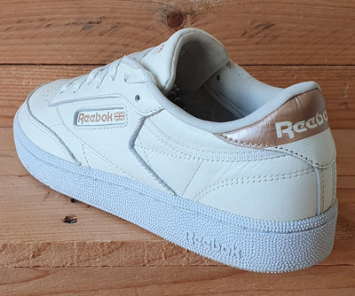 Reebok Club C 85 Low Leather Trainers UK6/US8.5/EU39 FX3030 Chalk/Bronze