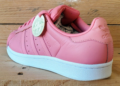 Adidas Superstar Low leather Trainers UK4/US5.5/EU36.5 BY9750 Pink/White