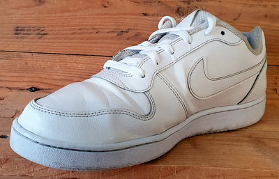 Nike Ebernon Low Leather Trainers UK10/US11/EU45 AQ1775-100 Triple White