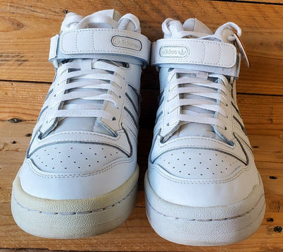 Adidas Forum Mid Leather Trainers UK9/US9.5/EU43 FY4975 Triple White