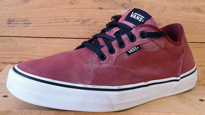 Vans Off The Wall Low Canvas Trainers UK10/US11/EU44.5 751505 Maroon/Black