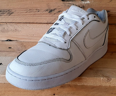 Nike Ebernon Low Leather Trainers UK8/US9/EU42.5 AQ1775-100 Triple White