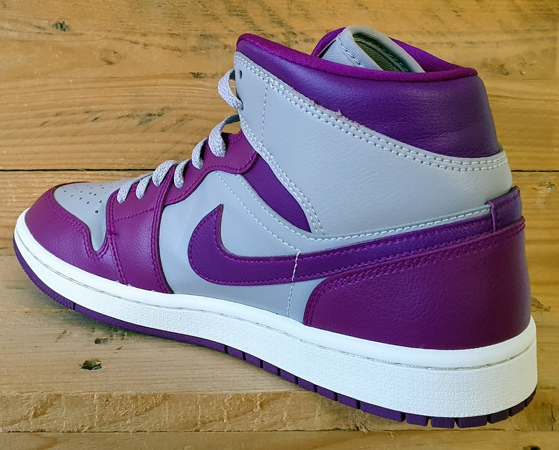 Nike Air Jordan 1 Mid Leather Trainers UK6.5/US9/EU40.5 BQ6472-501 Magenta