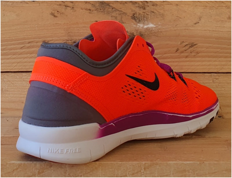 Nike Free 5.0 Low Textile Trainers UK5/US7.5/E38.5 704674-801 Orange/Purple/Grey