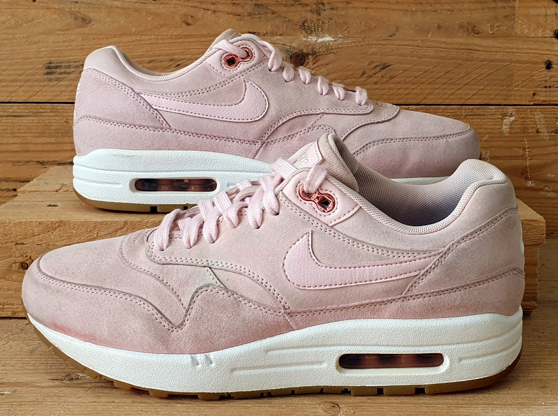 Nike Air Max 1 Low Suede Trainers UK7/US9.5/EU41 919484-600 Prism Pink