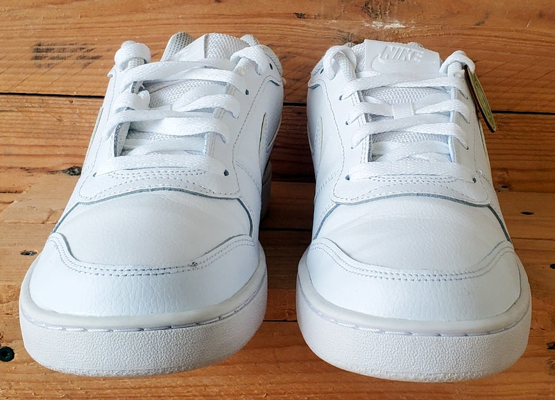 Nike Ebernon Low Leather Trainers UK8/US9/EU42.5 AQ1775-100 Triple White