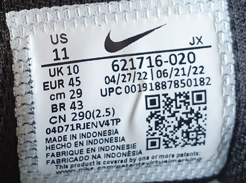 Nike Reax 8 Low Textile Trainers UK10/US11/EU45 621716-020 Black/Metallic Gold