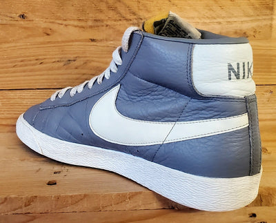 Nike Blazer Mid Leather Trainers UK9/US11.5/EU44 525366-001 Wolf Grey/White