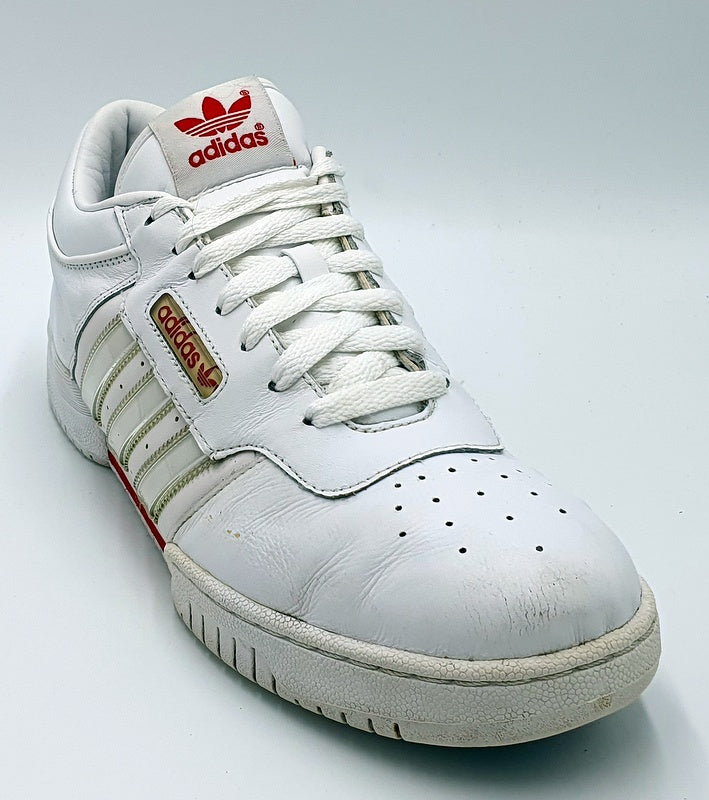 Adidas Powerphase Low Leather Trainers 932278 White/Red UK9/US9.5/EU43
