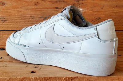 Nike Blazer Platform Low Leather Trainers UK5/US7.5/EU38.5 DJ0292-100 White