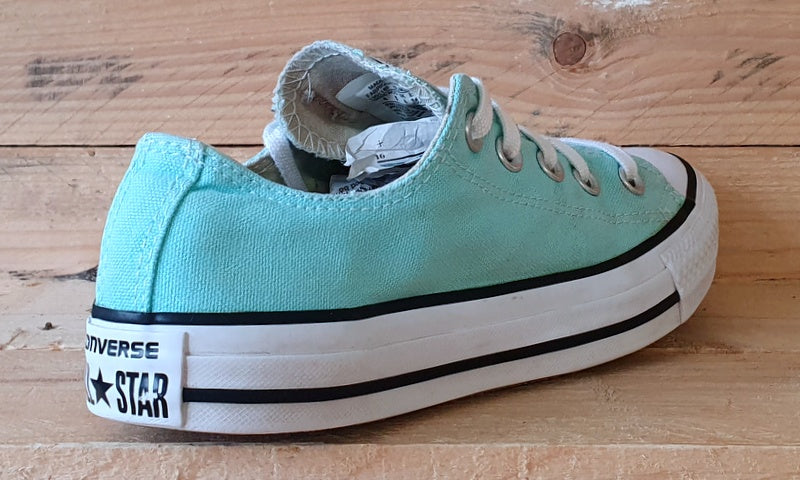 Converse Chuck Taylor All Star Low Trainers UK4/US6/E36.5 9A 1601 M88 Teal/White