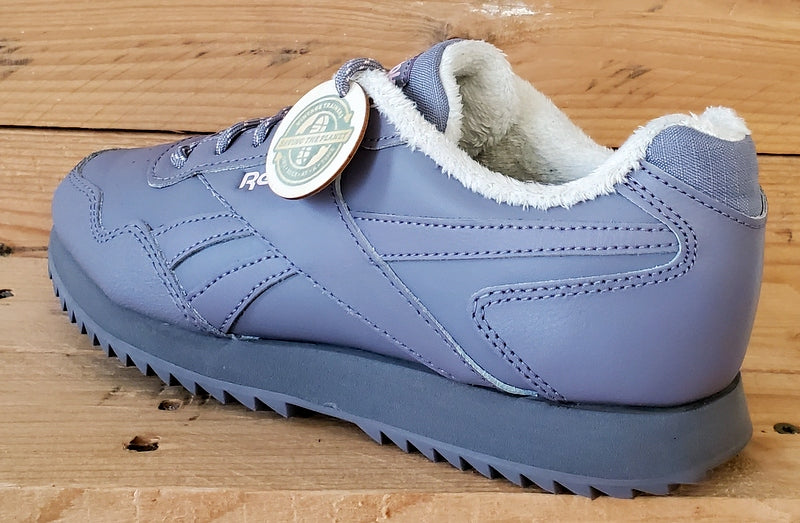 Reebok Royal Glide Ripple Low Leather Trainers UK5/US7.5/EU38 FW0842 Grey Purple