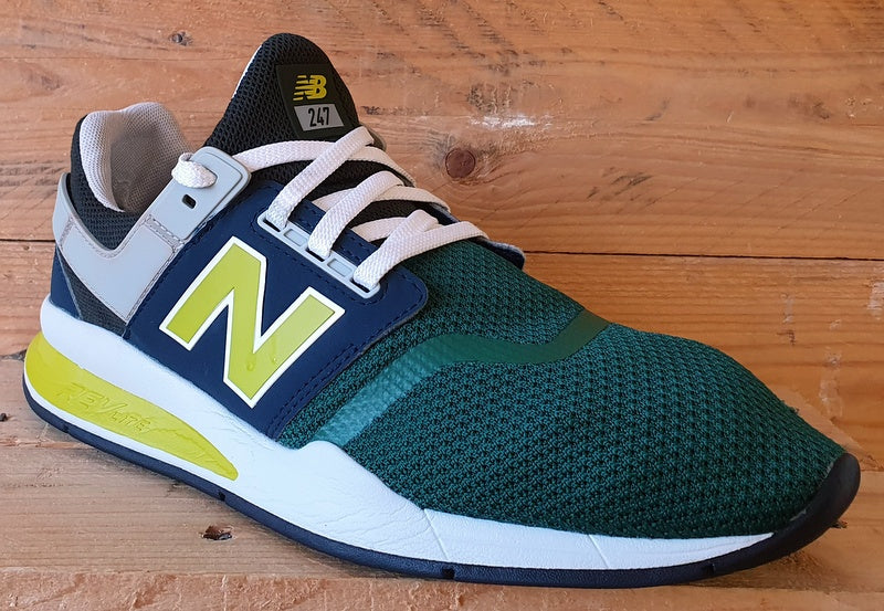 New Balance 247 Low Textile Trainers UK9/US9.5/EU43 MS247NMB Green/Navy