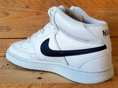 Nike Court Vision Mid Leather Trainers UK7.5/US8.5/EU42 DN3577-101 White/Black