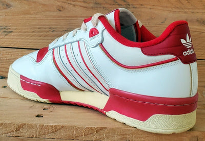 Adidas Rivalry 86 Low Leather Trainers UK9/US9.5/EU43 GZ2557 Core White/Red