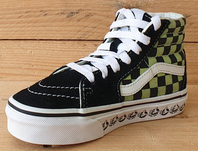 Vans BMX SK8 Hi Kids Trainers UK11/US11.5/EU28 500714 Chequered Black/Green