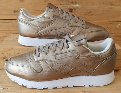 Reebok Classic Low Leather Trainers UK6/US8.5/EU39 BS7898 Melted Metal Pearl