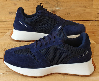 Castore Technical Retro Low Textile/Suede Trainers UK7/US8/EU40 CS0001 Navy/Gum