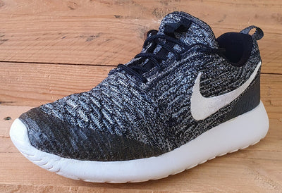 Nike Roshe One Flyknit Trainers UK5/US7.5/EU38.5 704927-010 Black Cool Grey