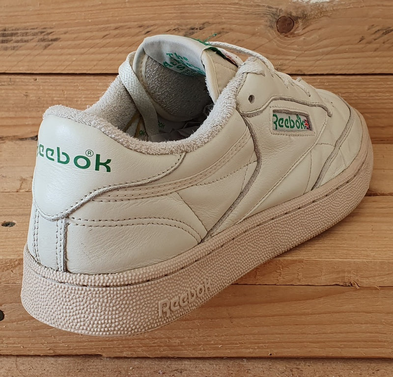 Reebok Club C 85 Low Leather Trainers UK10/US11/EU44.5 DV6434 Chalk/Green