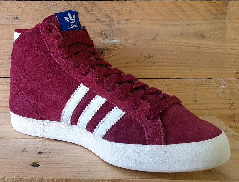 Adidas Originals Basket Profi Mid Suede Trainers UK6/US6.5/EU39 Q23332 Red