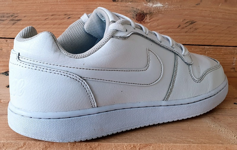 Nike Ebernon Low Leather Trainers UK7.5/US8.5/EU42 AQ1775-100 Triple White